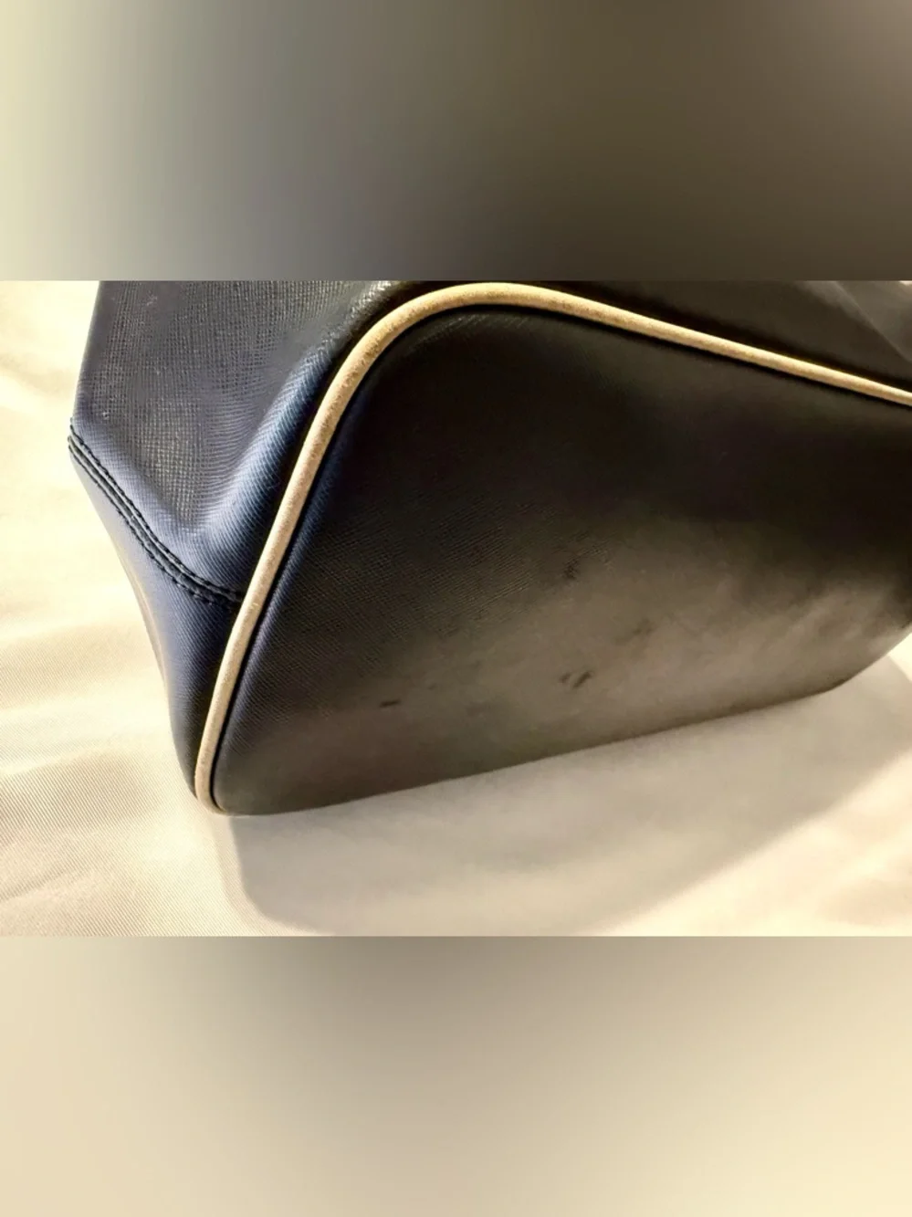 Coach Peyton Signature Tote in Black Canvas and Leather Tan Accents